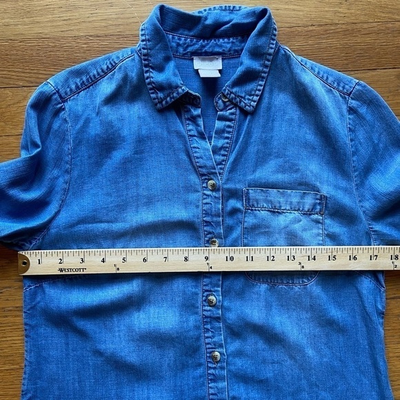 Chico’s Tencel Chambray button down - Picture 8 of 11